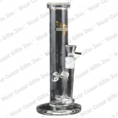 RED EYE TEK 12" TALL 5MM THICK 44MM DIAMETER GOLD TUBE W/ INLINE PERC